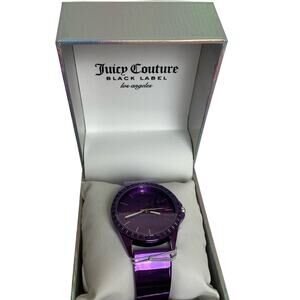 Juicy Couture Black Label Purple Stainless Steel Quartz Watch NEW
